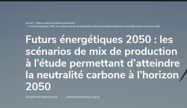 RTE Futurs Energétiques 2050